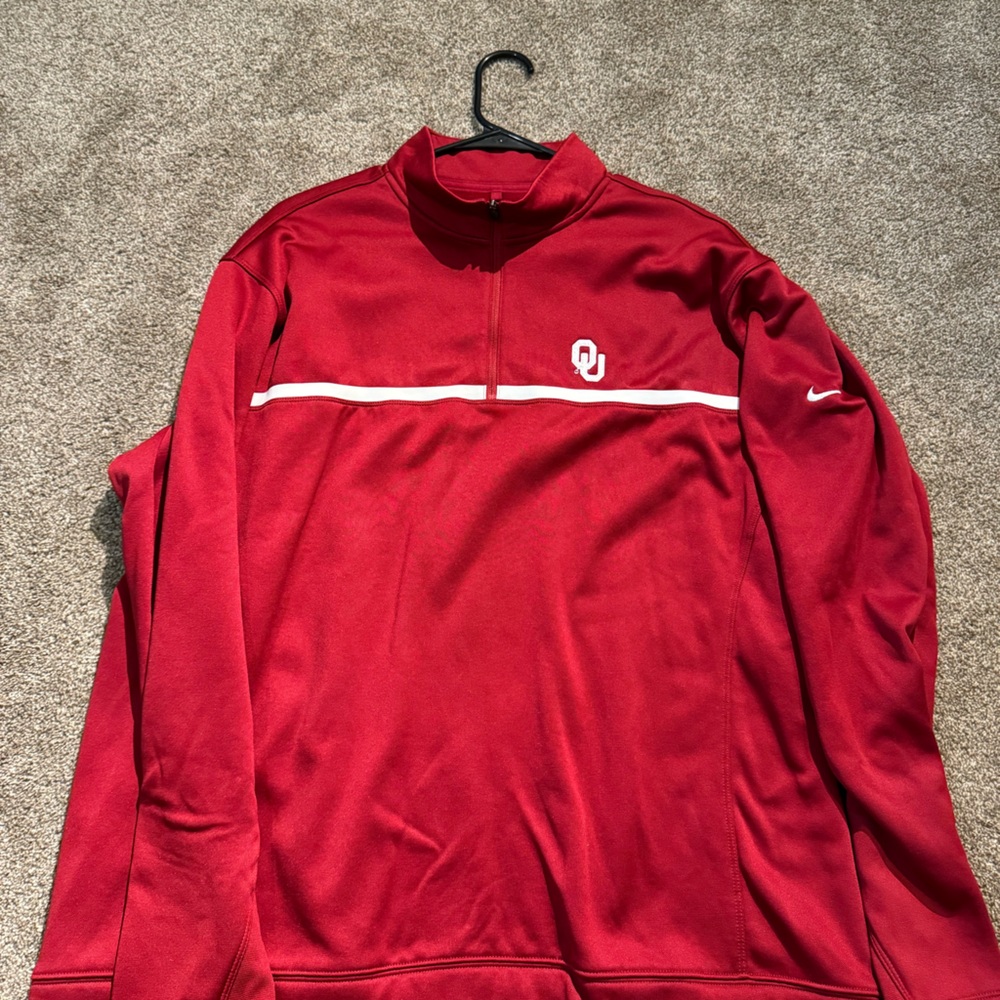 Men’s Nike Golf embroidered OU quarter zip XL